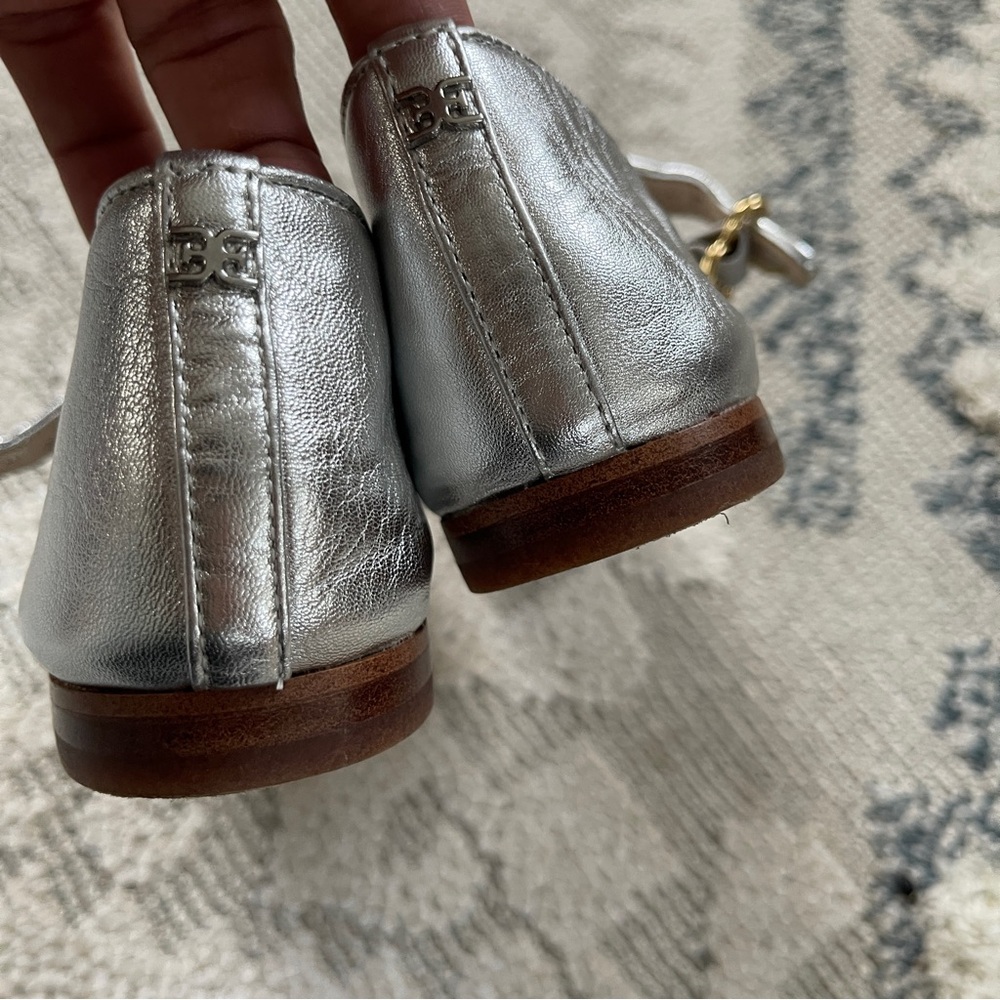 Sam Edelman Metallic Silver Mary Jane Flats - Picture 7 of 11